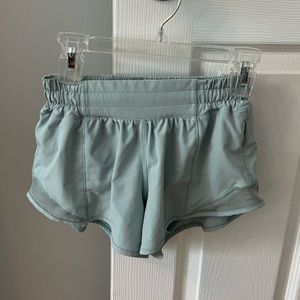 light blue lululemon hotty hot shorts